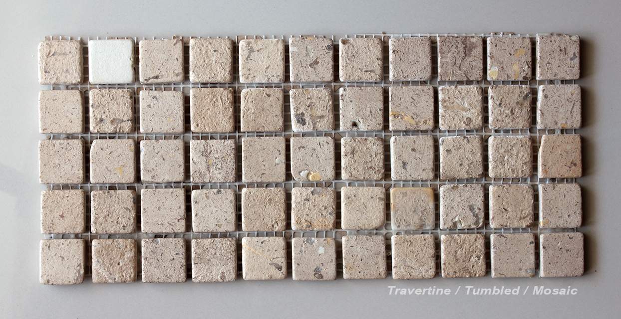 Travertine tumbled mosaic Thailand